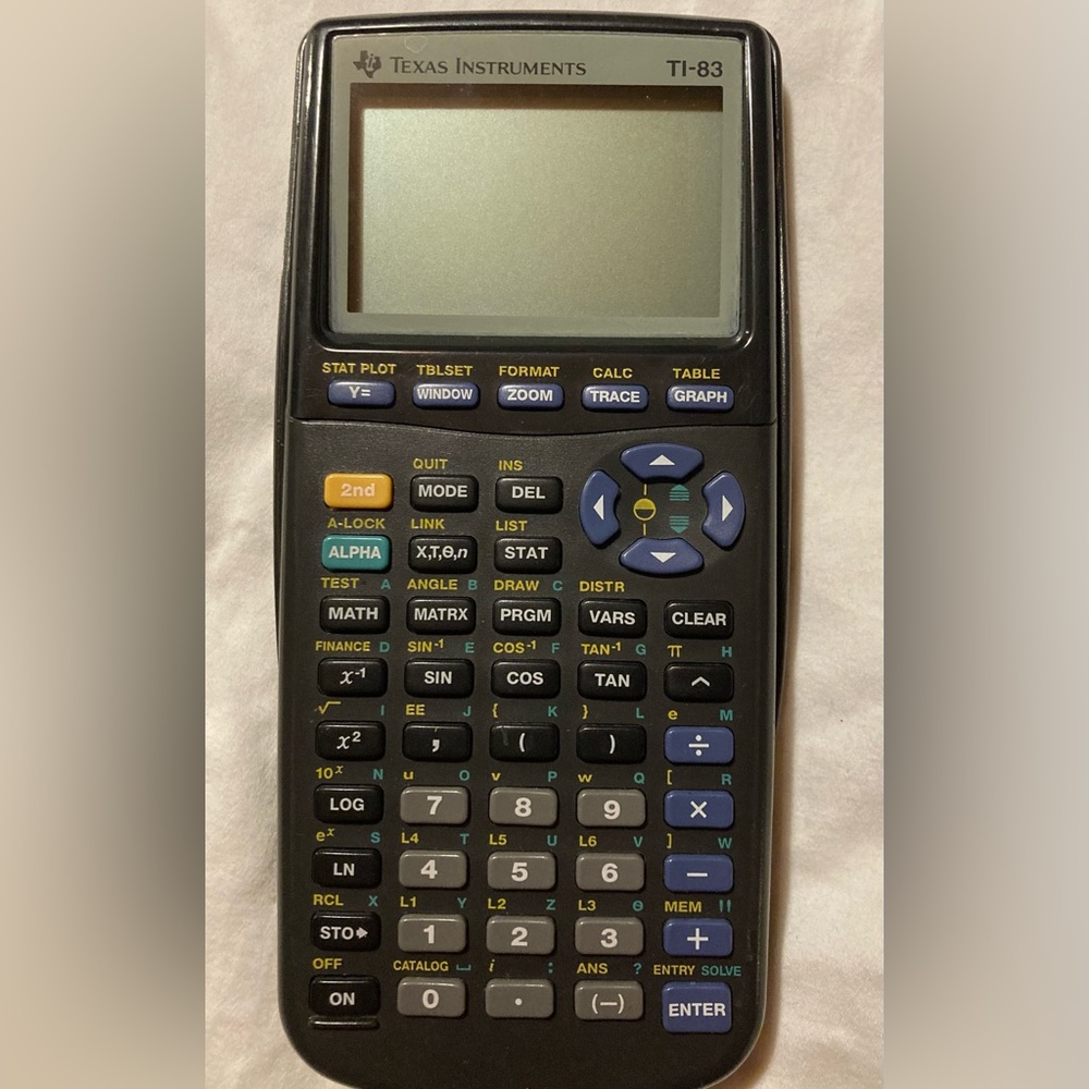 Texas Instruments TI-83 scientific graphing calculator great for students